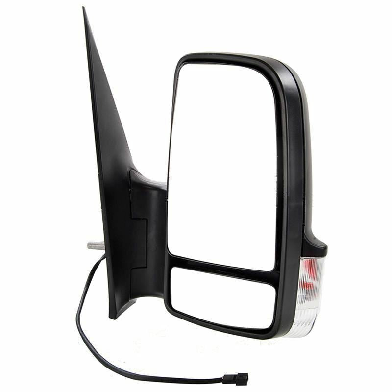 VW Crafter 2006-2016 Manual Short Arm Wing Door Mirror Black Cover Drivers Side