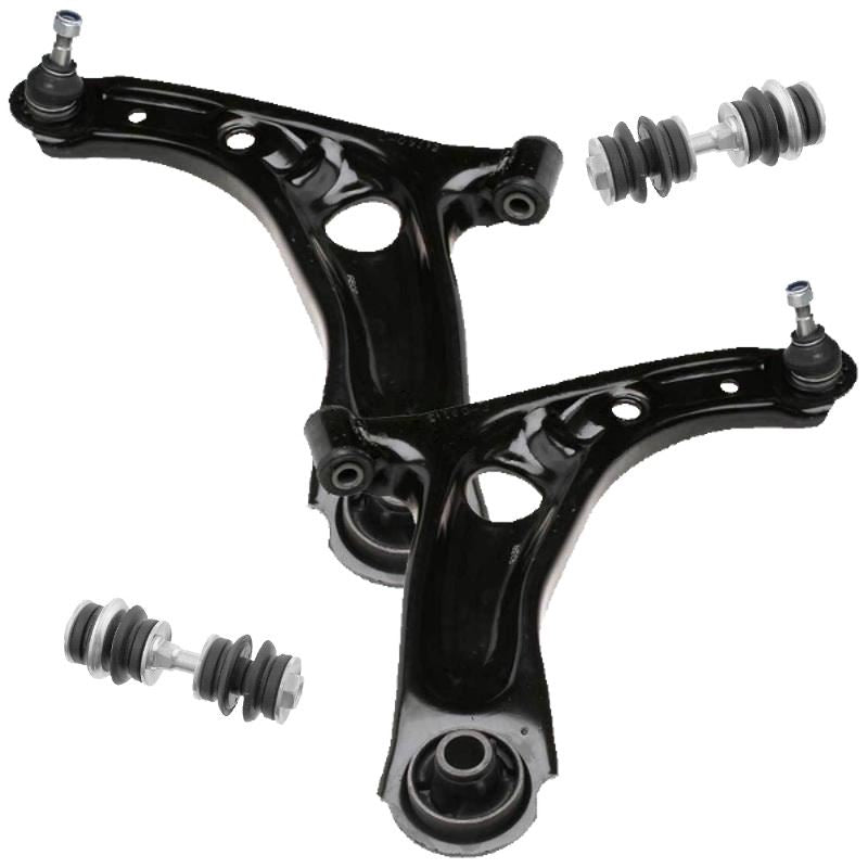 Peugeot 107 2005-2015 Front Lower Wishbones Arms and Drop Links Pair