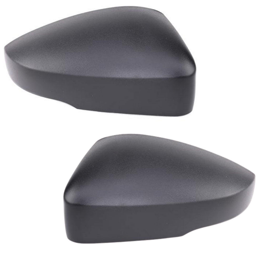 VW Polo 6R 2009-2018 Wing Mirror Covers Black Left & Right Side Pair