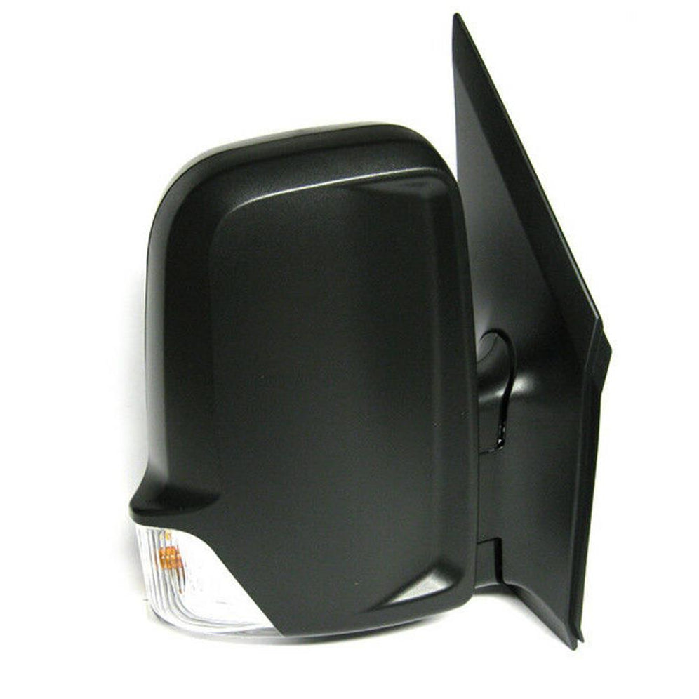 VW Crafter 2006-2018 Manual Short Arm Wing Door Mirror Black Passenger Side