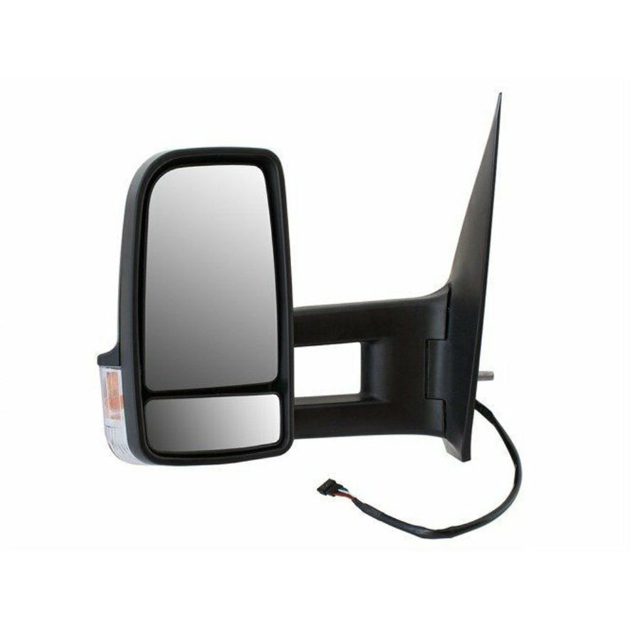 Mercedes Sprinter 2006-2018 Manual Black Long Arm Wing Door Mirror Left Side