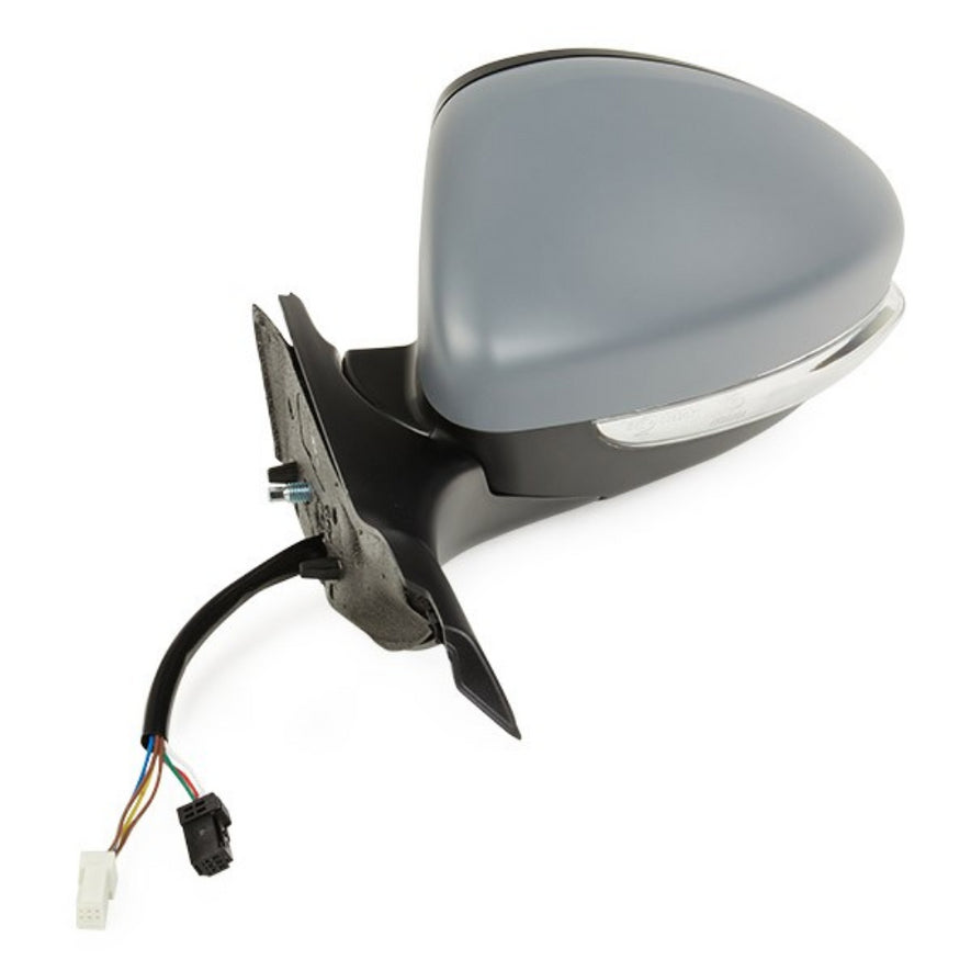 Peugeot 208 Wing Door Mirror Electric 2012-2016 Grey Primed Cover Passenger Side