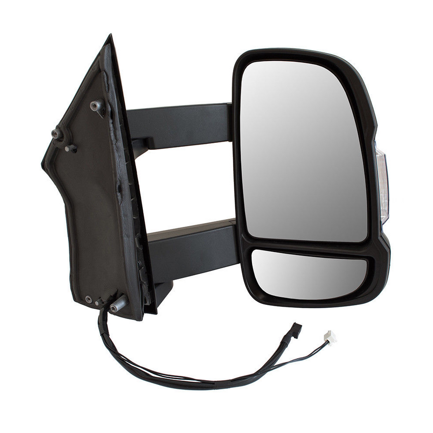 Peugeot Boxer 2006-2020 Long Arm Electric Black Wing Door Mirror Right Side