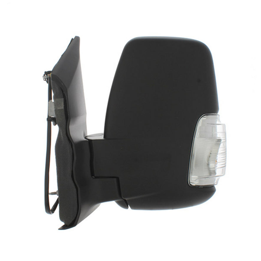 Ford Transit Mk8 2014-2019 Black Manual Short Arm Wing Door Mirror Left