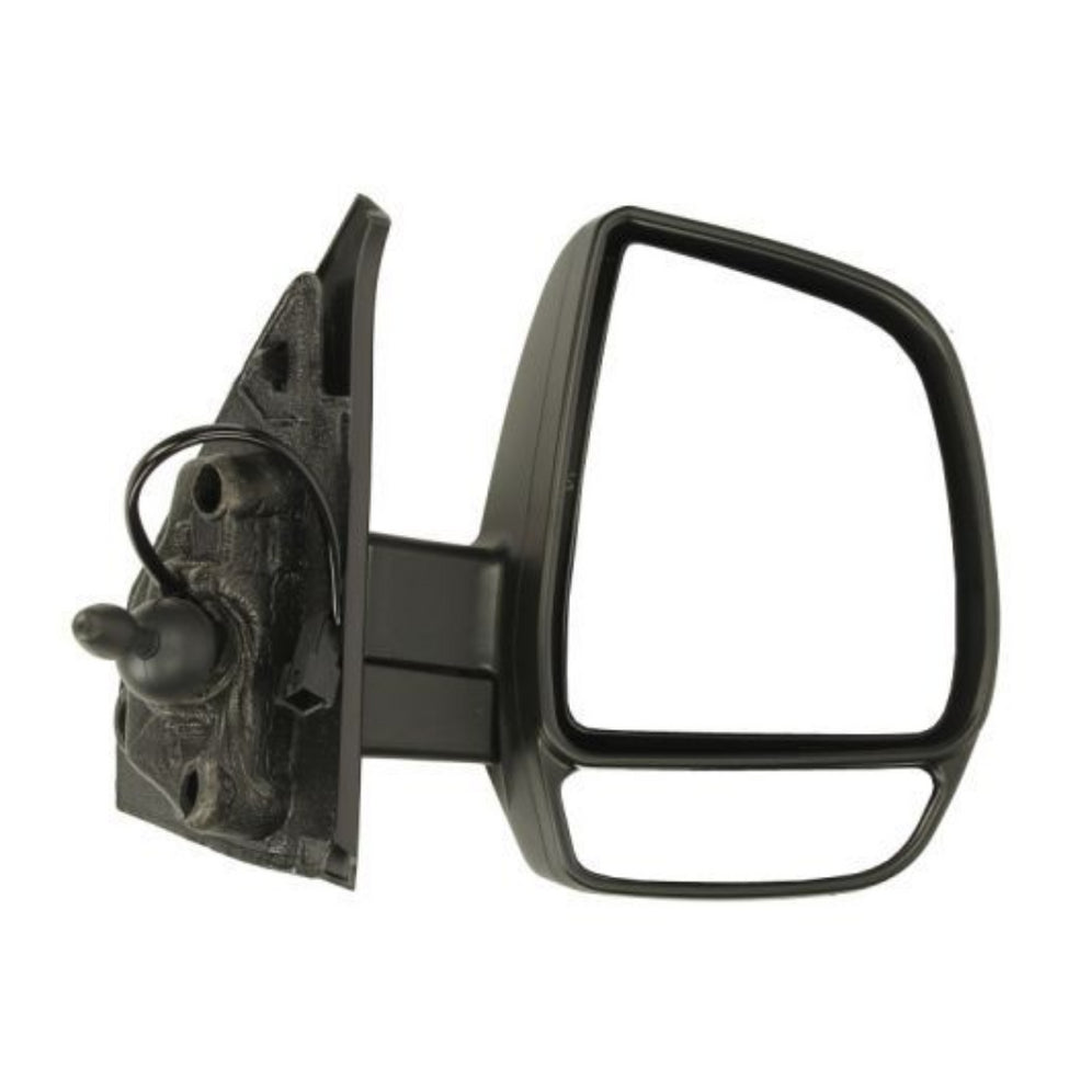 Fiat Doblo Mk2 2010-2015 Twin Glass Cable Black Wing Mirror Drivers Side