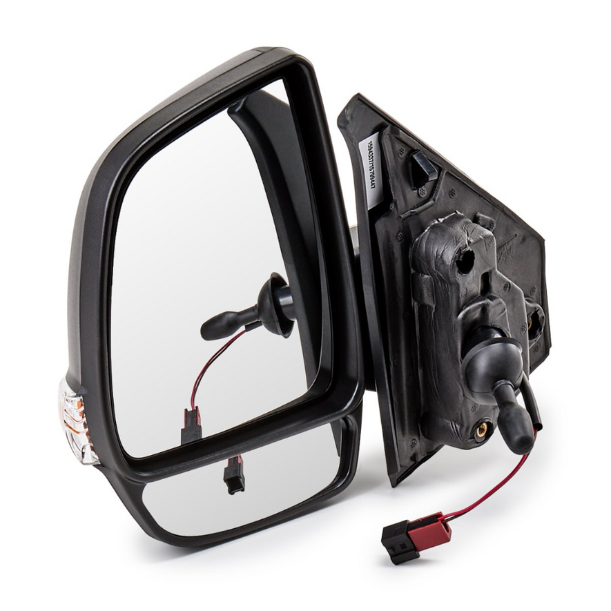 Vauxhall Combo 2012-2018 Twin Glass Cable Black Wing Door Mirror Passenger Side
