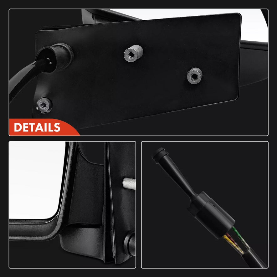 Citroen Dispatch 1995-2006 Manual Cable Wing Door Mirror Black Left Side