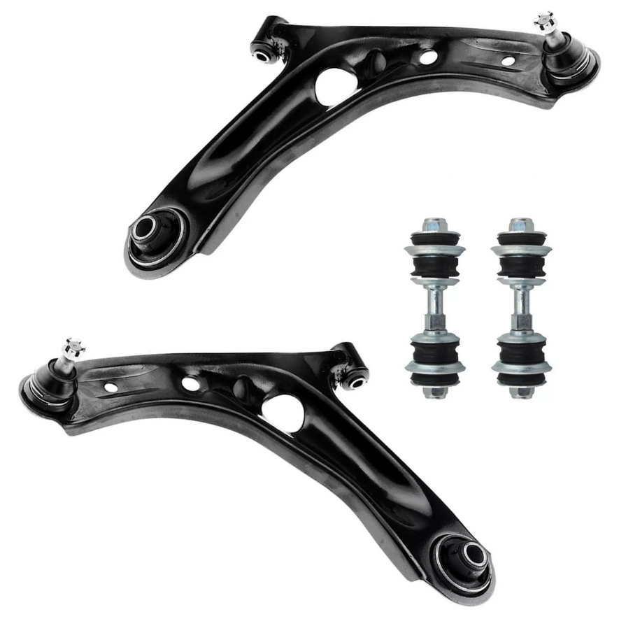 Citroen C1 2005-2015 Front Lower Wishbones Arms and Drop Links Pair