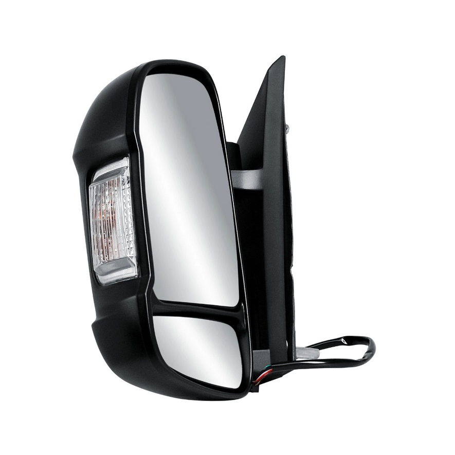 Fiat Ducato 2023-2026 Short Arm Electric Black Wing Door Mirror Left Side