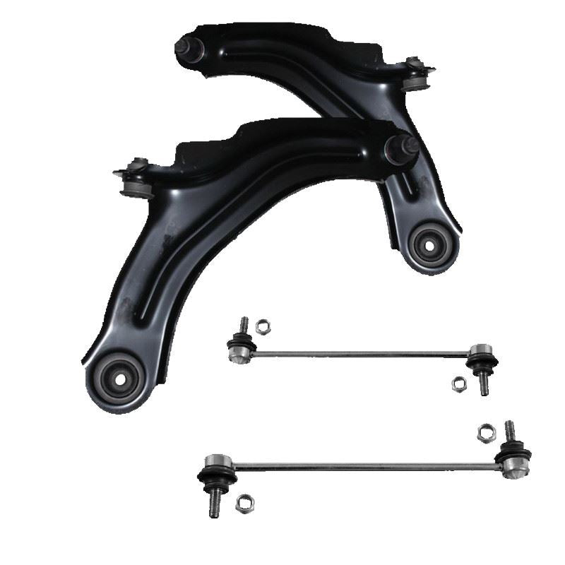 Renault Clio Mk4 2012-2017 Lower Front Wishbones Arms and Drop Links Pair
