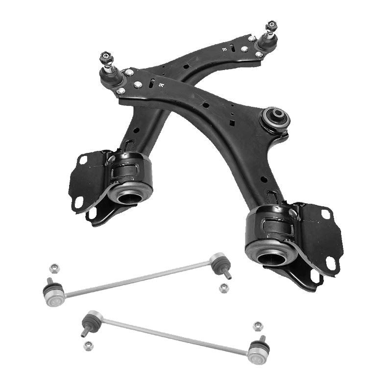 For Volvo S60 2010-2017 Lower Front Wishbones Arms and Drop Links Pair