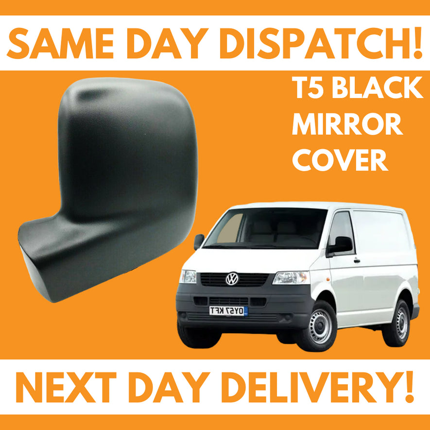 VW Transporter T5 2003-2009 Wing Mirror Cover Black Left Side