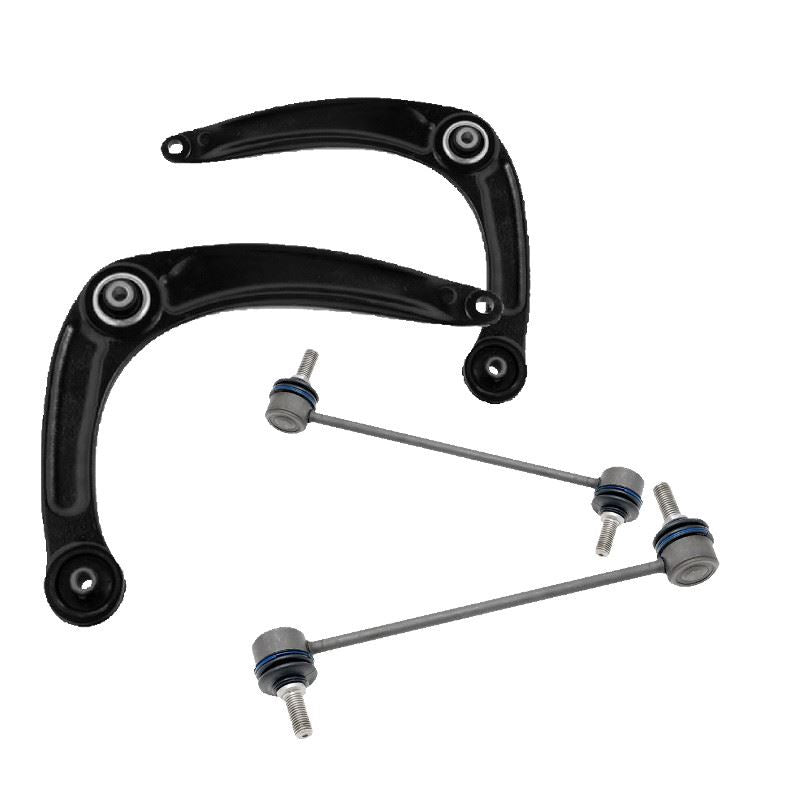 For Peugeot 308 2007-2013 Front Lower Wishbones Arms and Drop Links Pair