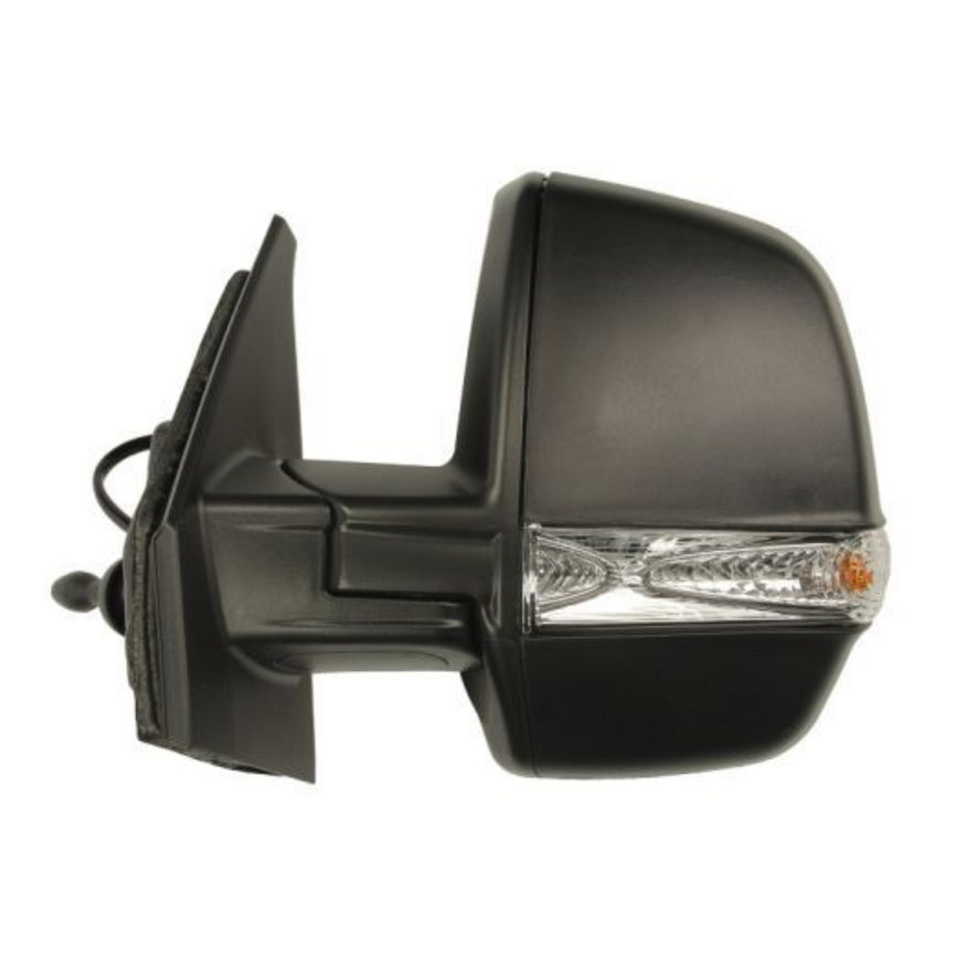 Fiat Doblo 2010-2015 Twin Glass Cable Black Wing Door Mirror Passenger Side