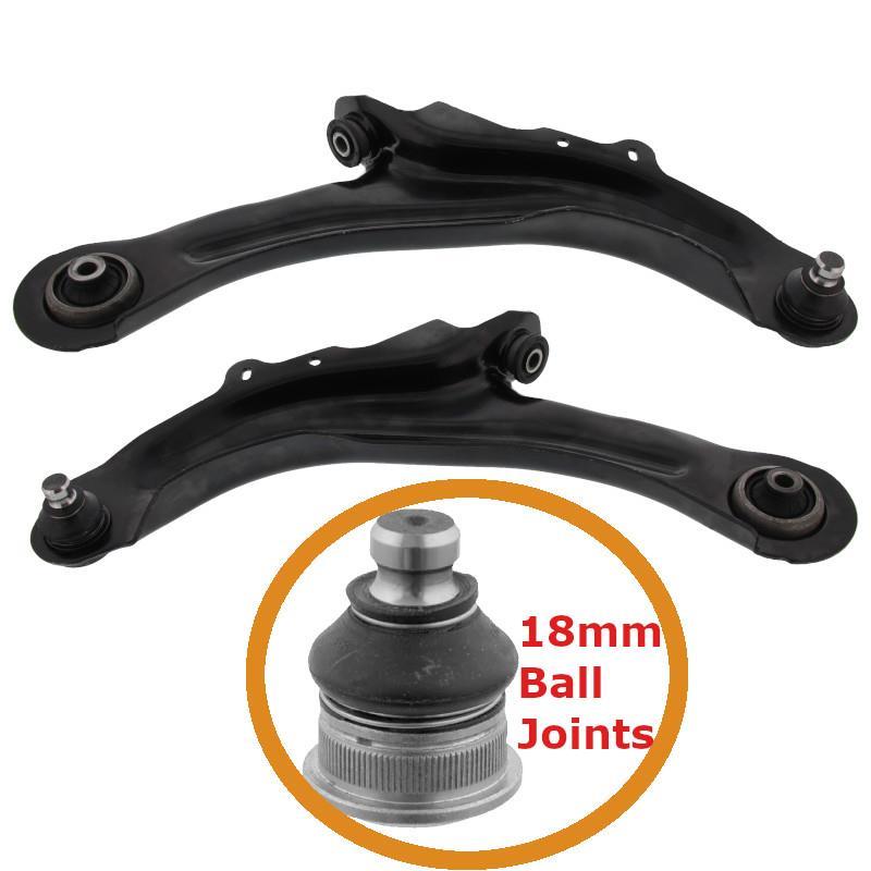 For Renault Captur Mk1 2013-2020 Lower Front Wishbone Suspension Arms Pair