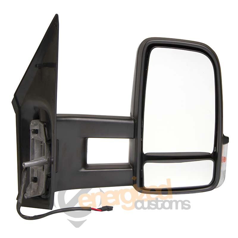 Mercedes Sprinter 2006-2018 Manual Black Long Arm Wing Door Mirror Right Side