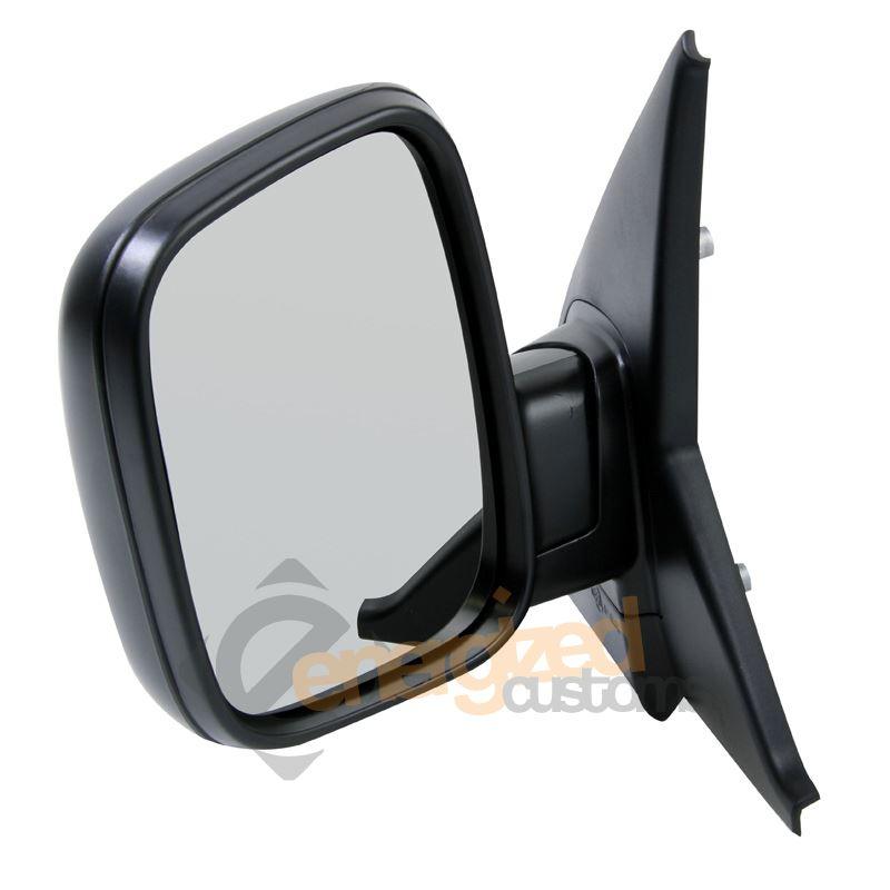VW Transporter T5 2003-2010 Black Manual Door Wing Mirror Passenger Side Left - Spares Hut