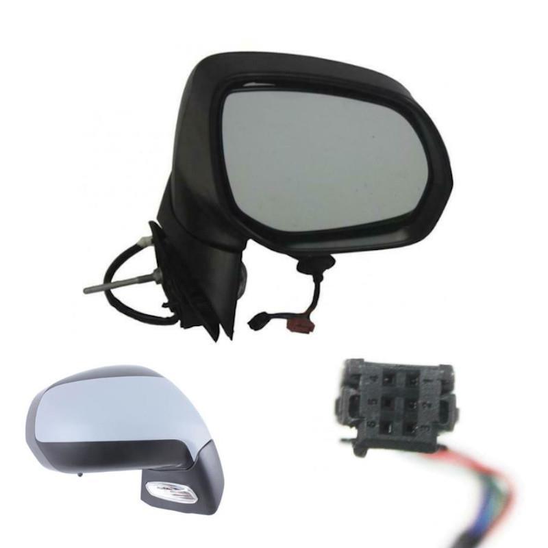 Peugeot 3008 2009-2018 Wing Door Mirror Electric Primed Cover Drivers Side Right - Spares Hut