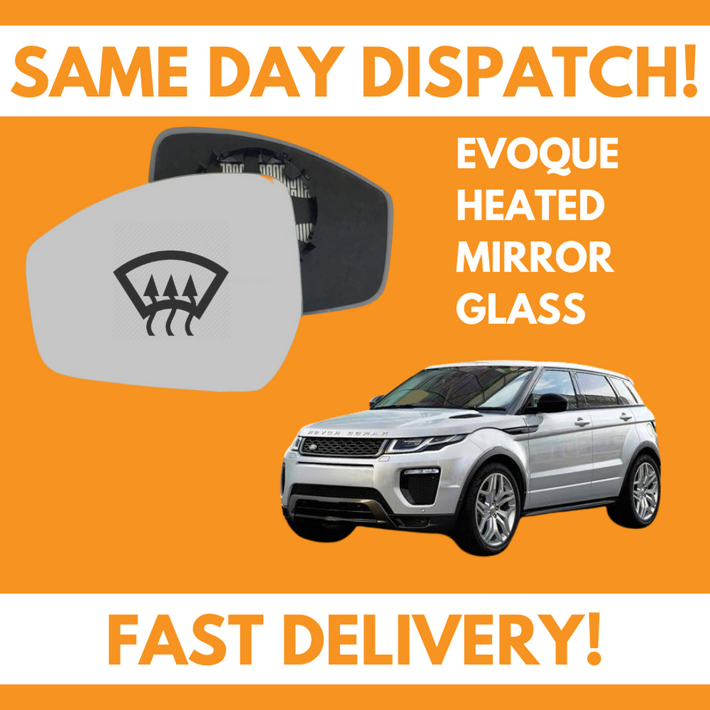 Range Rover Evoque 2015-2020 Heated Door Wing Mirror Glass UK Left Passenger Side