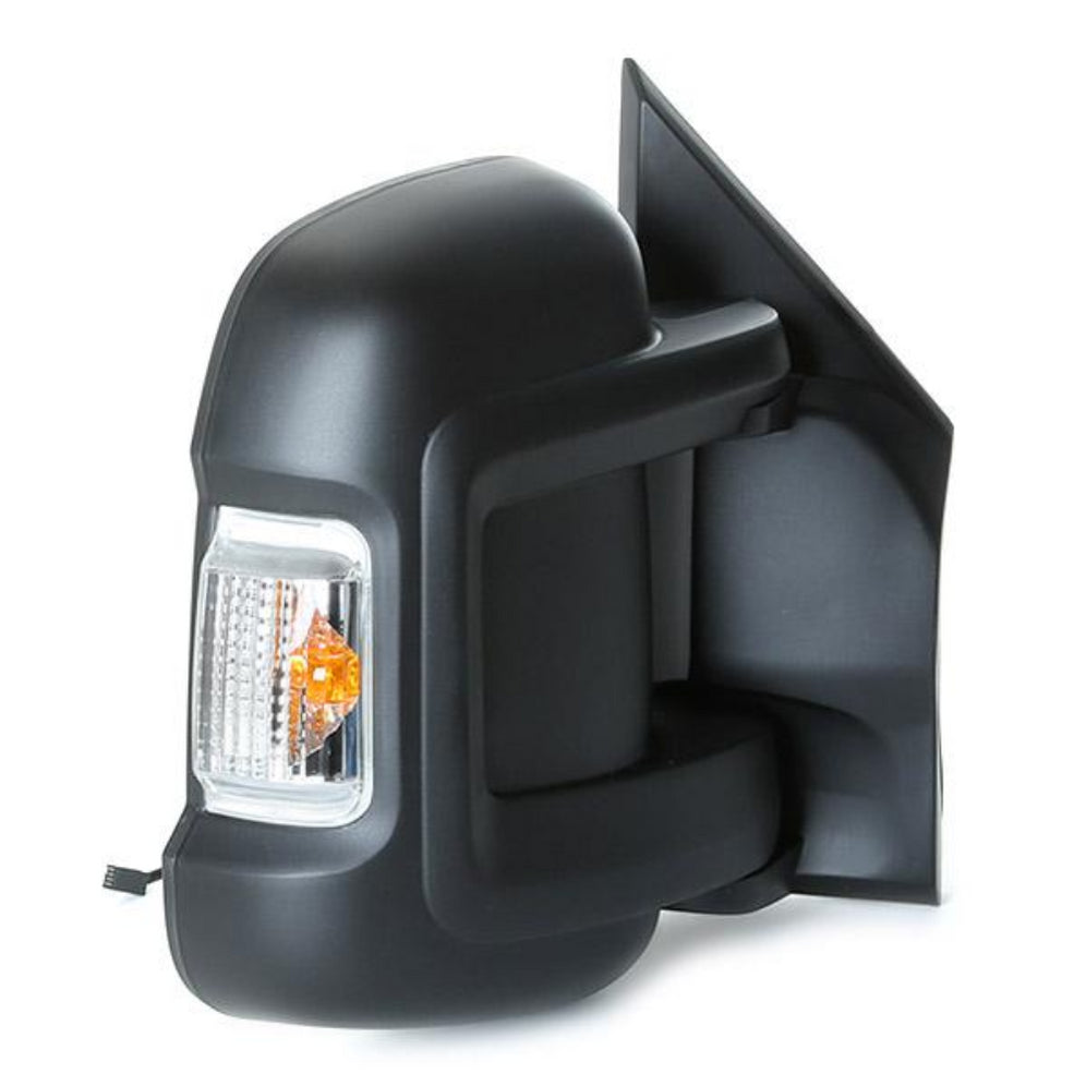 Peugeot Boxer 2006-2018 Electric Short Arm Black Wing Door Mirror Drivers Side