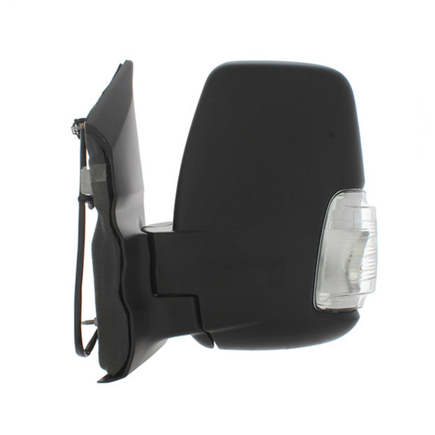 Ford Transit Mk8 2014-2023 Black Manual Short Arm Wing Door Mirror Left