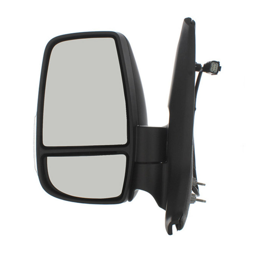 Ford Transit Mk8 2014-2019 Black Manual Short Arm Wing Door Mirror Left