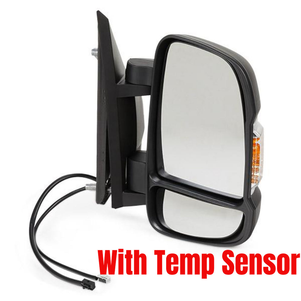 Citroen Relay 2006-2023 Short Arm Electric Wing Door Mirror Inc Temp Sensor