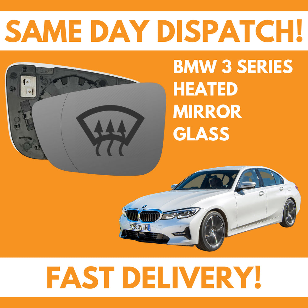 BMW 3 Series G20, G21 2018-2020 Heated Door Wing Mirror Glass UK Left Passenger Side