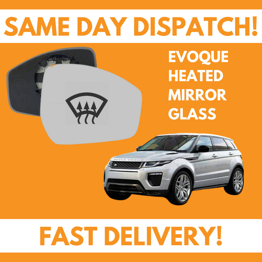 Range Rover Evoque 2015-2020 Heated Door Wing Mirror Glass UK Right Drivers Side