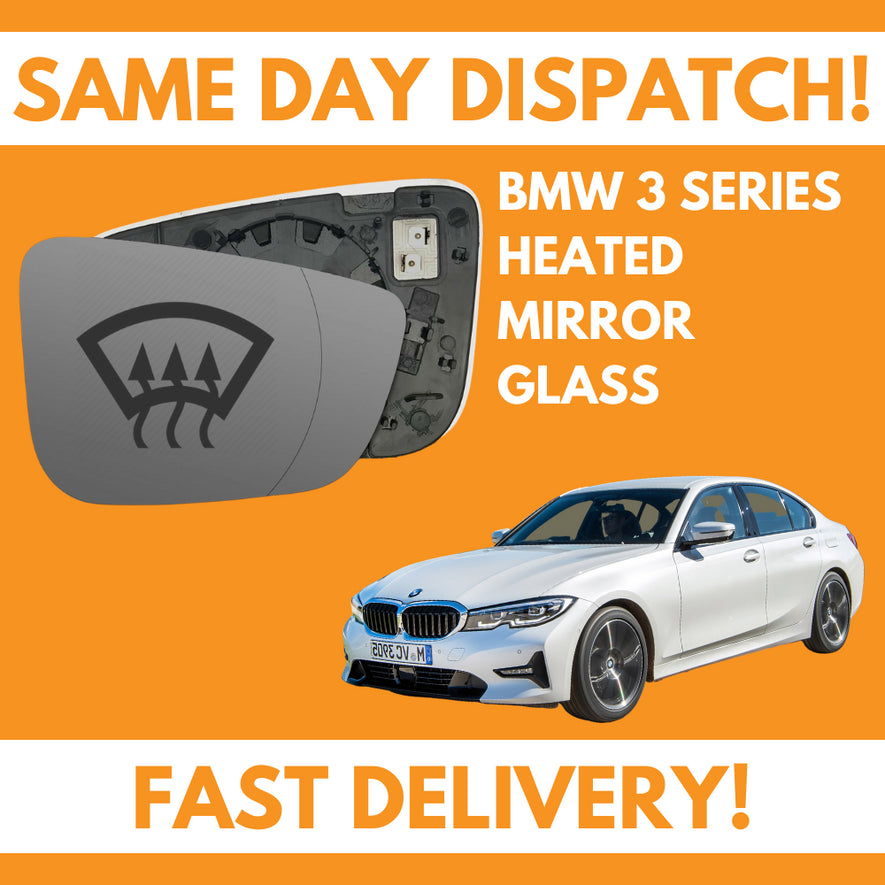 BMW 3 Series G20, G21 2018-2020 Heated Door Wing Mirror Glass UK Right Drivers Side