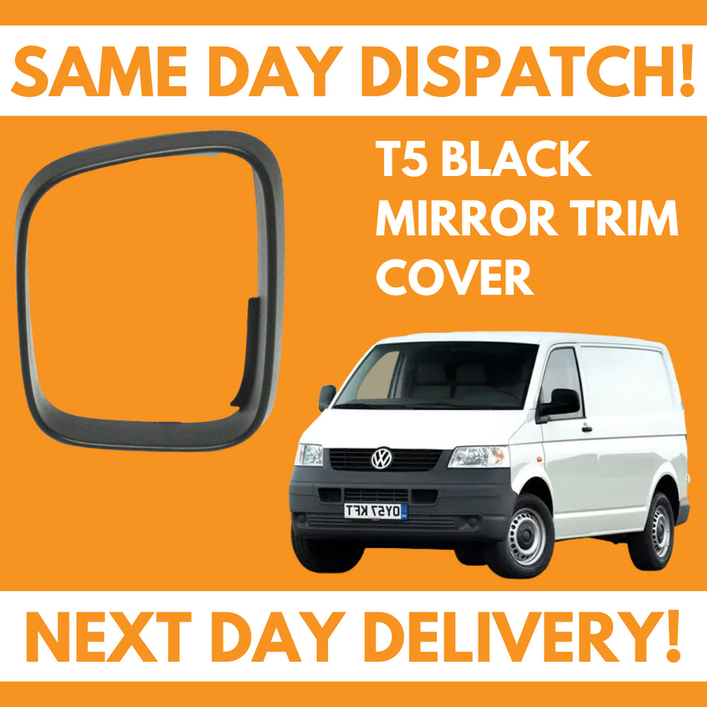 VW Transporter T5 2003-2009 Wing Mirror Cover Trim Black Left Side