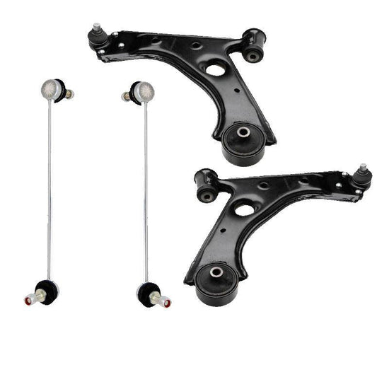 For Vauxhall Adam 2012-2015 Front Lower Wishbones Arms and Drop Links Pair - Spares Hut