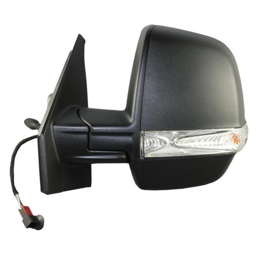 Vauxhall Combo 2012-2015 Twin Glass Cable Black Wing Door Mirror Passenger Side - Spares Hut