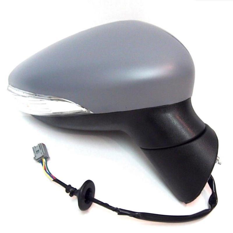 Ford Fiesta Mk7 2008-2012 Electric Wing Door Mirror Primed Cover Drivers Side - Spares Hut