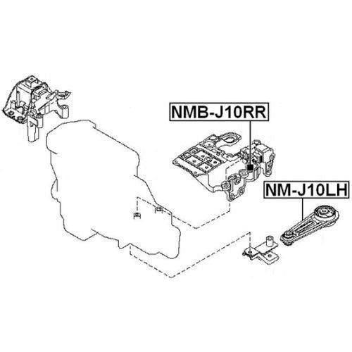 Nissan X-trail T31 2007-2013 Petrol Left Lower Front Gearbox Engine Mount Bush