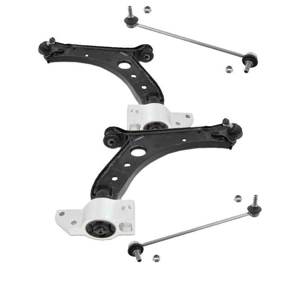 For Skoda Superb 2008-2016 Front Lower Wishbones Arms and Drop Links Pair - Spares Hut