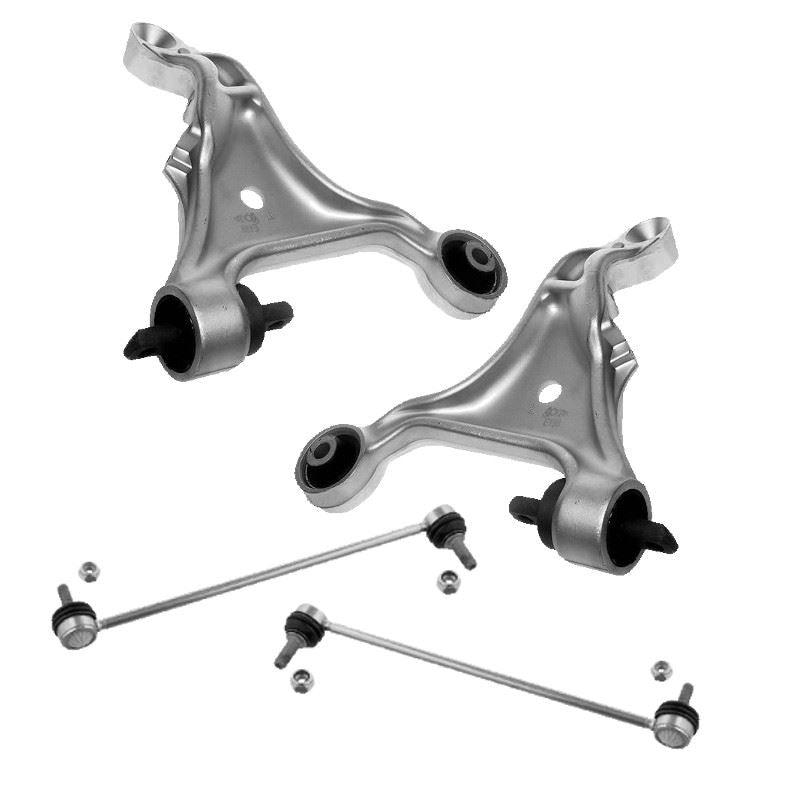 For Volvo V70 2000-2010 Front Lower Wishbones Arms and Drop Links Pair - Spares Hut