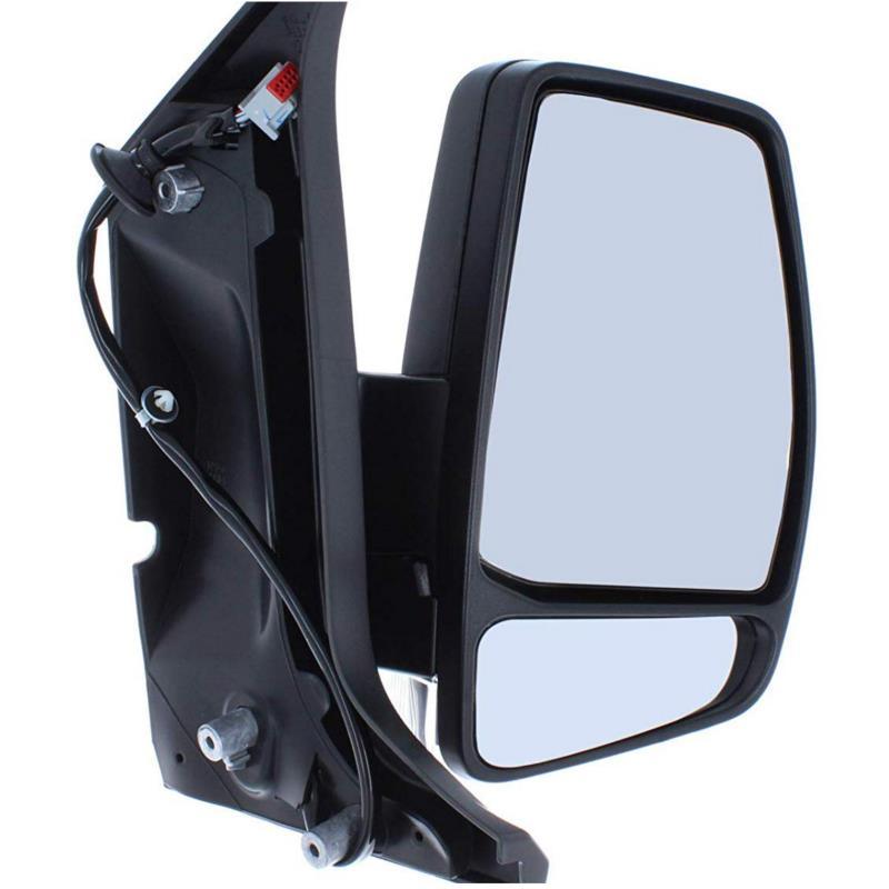 Ford Transit Custom 2012-2019 Black Manual Wing Door Mirror Drivers Side Right - Spares Hut
