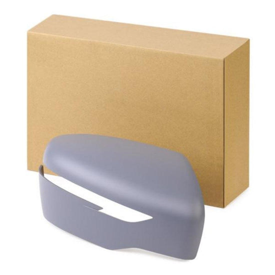 Nissan Qashqai grey wing mirror cover in front of brown box for delivery