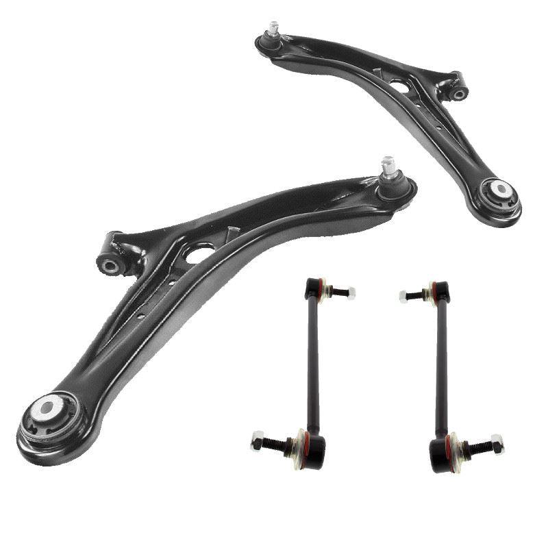 For Ford Fiesta Mk7 2008-2015 Front Lower Wishbones Arms and Drop Links Pair - Spares Hut