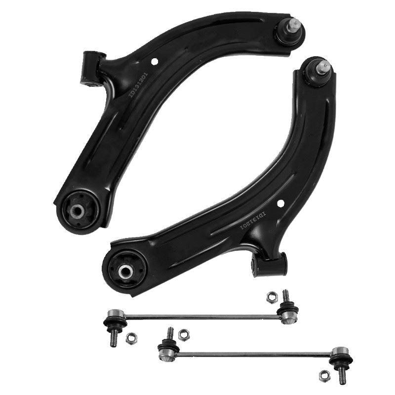 For Nissan Note 2006-2014 Front Lower Wishbones Arms and Drop Links Pair - Spares Hut