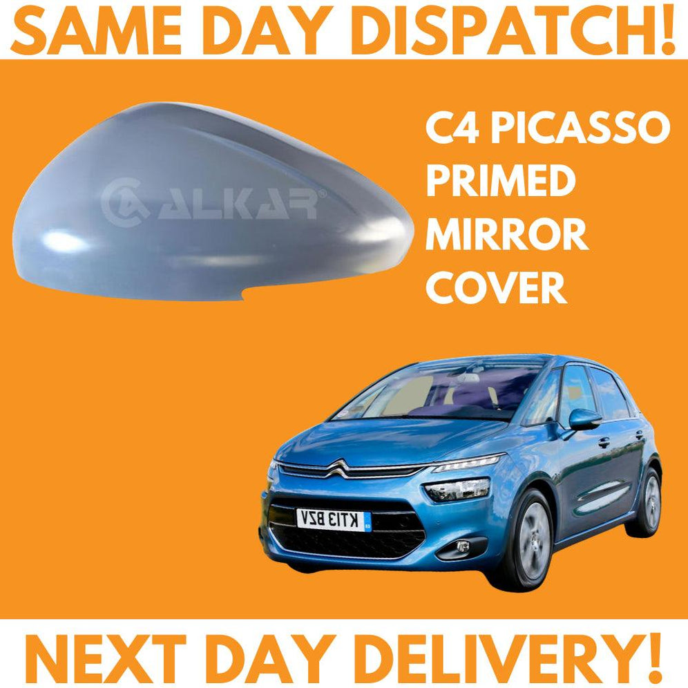 Citroen C4 Picasso Inc Grand 2013-2018 Wing Mirror Cover Primed Left Side - Spares Hut