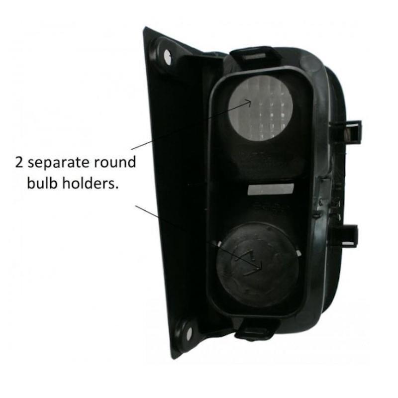 Faro Posteriore Destro Per Opel Vivaro / Renault Trafic 2001 In Poi - Coprifaro Nero, Ricambio Compatibile TYC