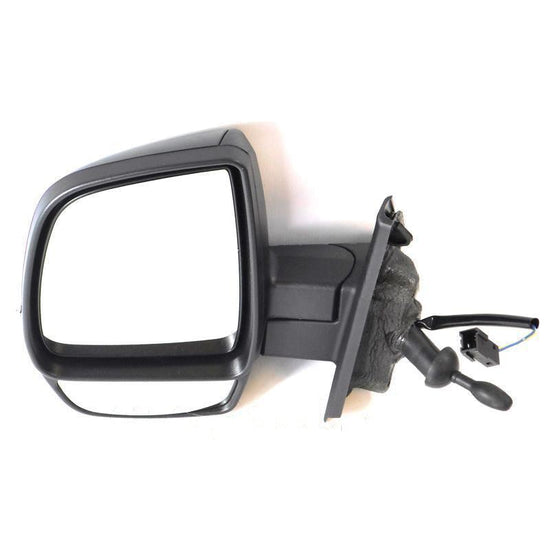 Fiat Doblo 2010-2015 Twin Glass Cable Black Wing Door Mirror Passenger Side - Spares Hut