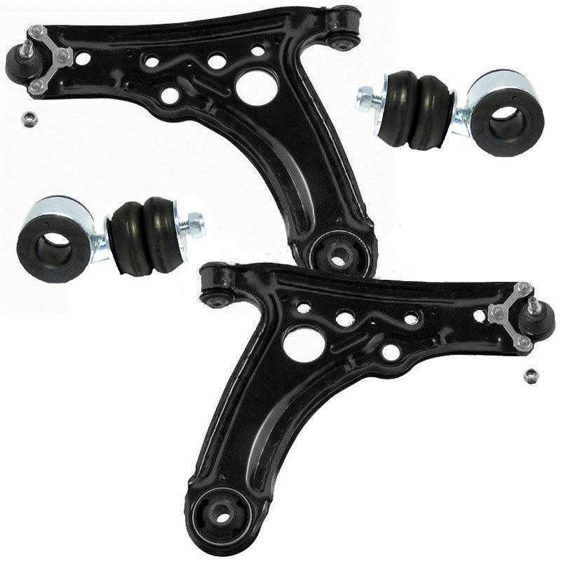 For Vw Lupo 1999-2005 Front Lower Wishbones Arms and Drop Links Pair - Spares Hut