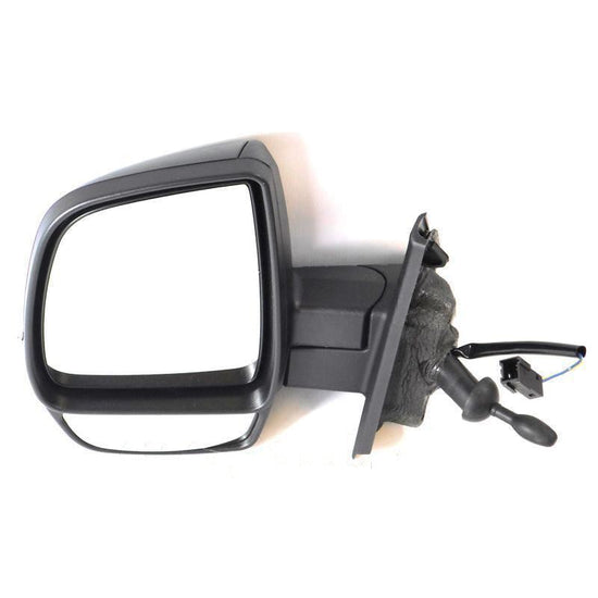 Vauxhall Combo 2012-2015 Twin Glass Cable Black Wing Door Mirror Passenger Side - Spares Hut