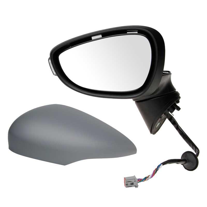 Ford Fiesta Mk7 2008-2012 Electric Wing Door Mirror Primed Cover Passenger Side N/S - Spares Hut